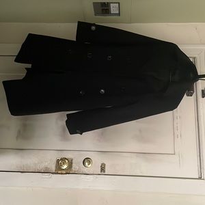 Black Medium Long Pea Coat